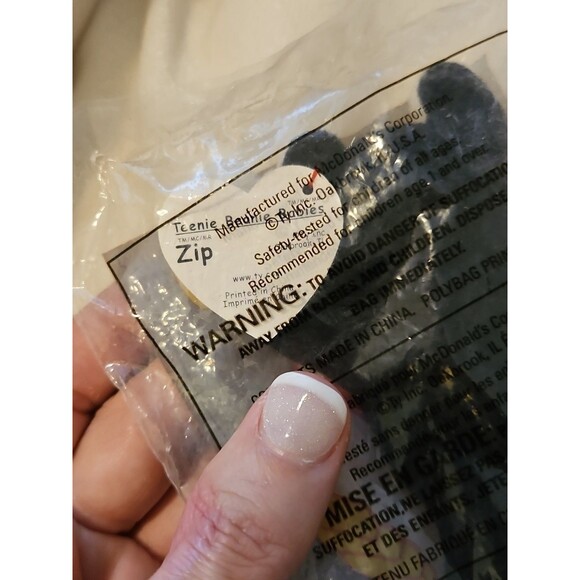 Vintage 1998 (Rare '93 Tag Error) Ty McDonald's Teenie Beanie Baby #10 Zip - Picture 5 of 5